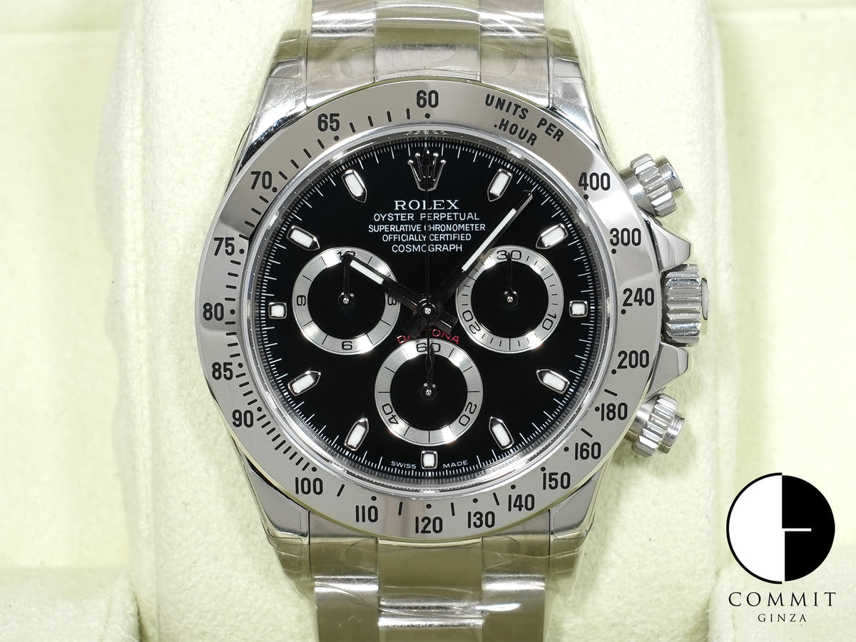 ロレックス デイトナ Ref.116520 ステンレススチール ブラック文字盤 未使用 79cx7cj4