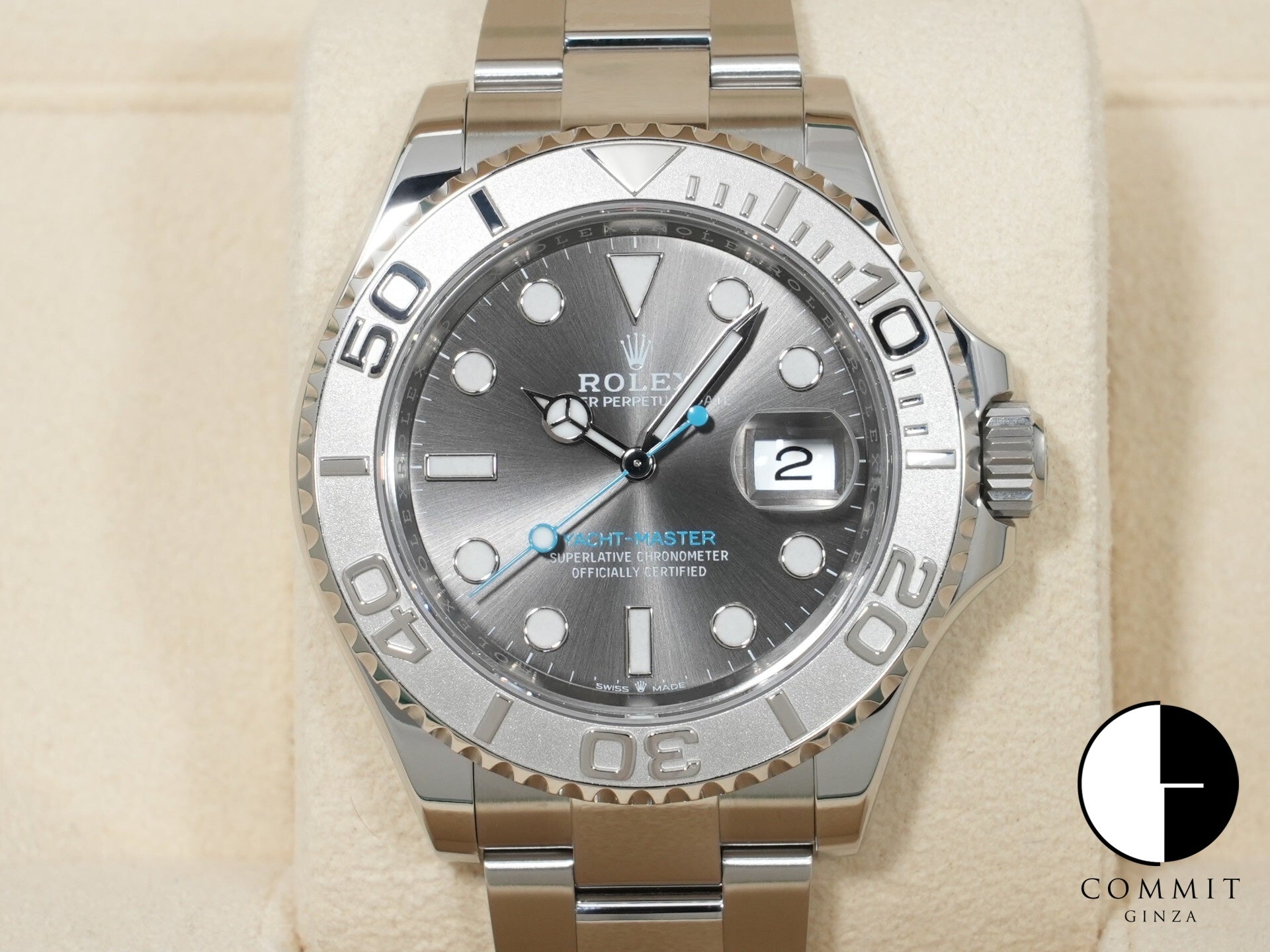 ロレックス ヨットマスター40 Ref.126622 ステンレススチール/プラチナ スレート文字盤 美品 jo2ph56z