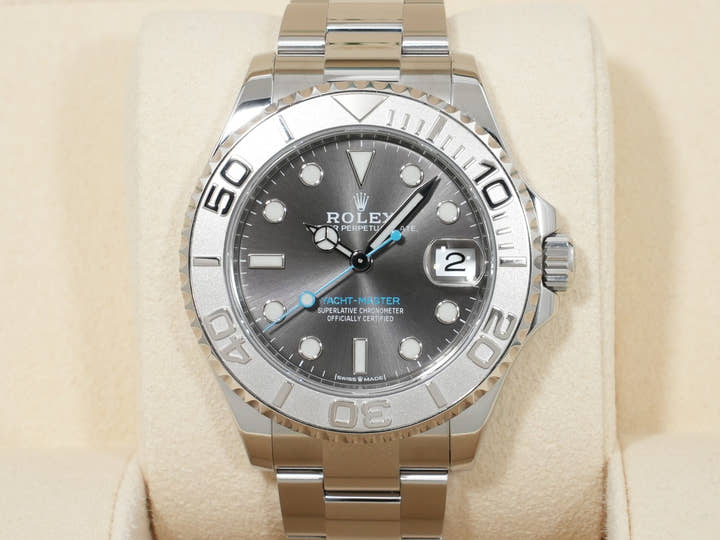 Rolex Yacht-Master 37 Ref. 268622 Stainless Steel/Platinum Slate Dial Excellent Condition ffywv8p4