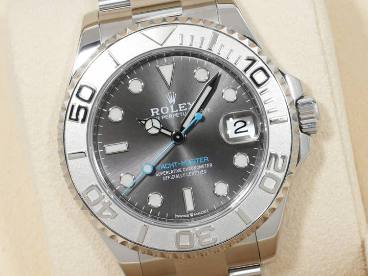 Rolex Yacht-Master 37 Ref. 268622 Stainless Steel/Platinum Slate Dial Excellent Condition ffywv8p4