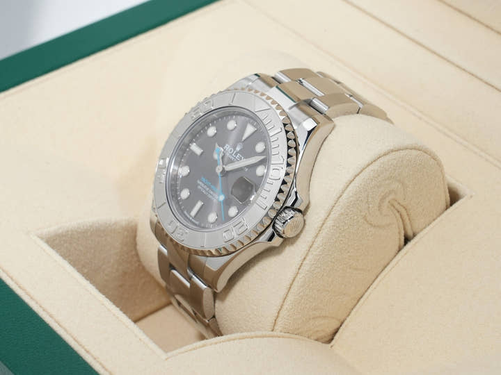 Rolex Yacht-Master 37 Ref. 268622 Stainless Steel/Platinum Slate Dial Excellent Condition ffywv8p4