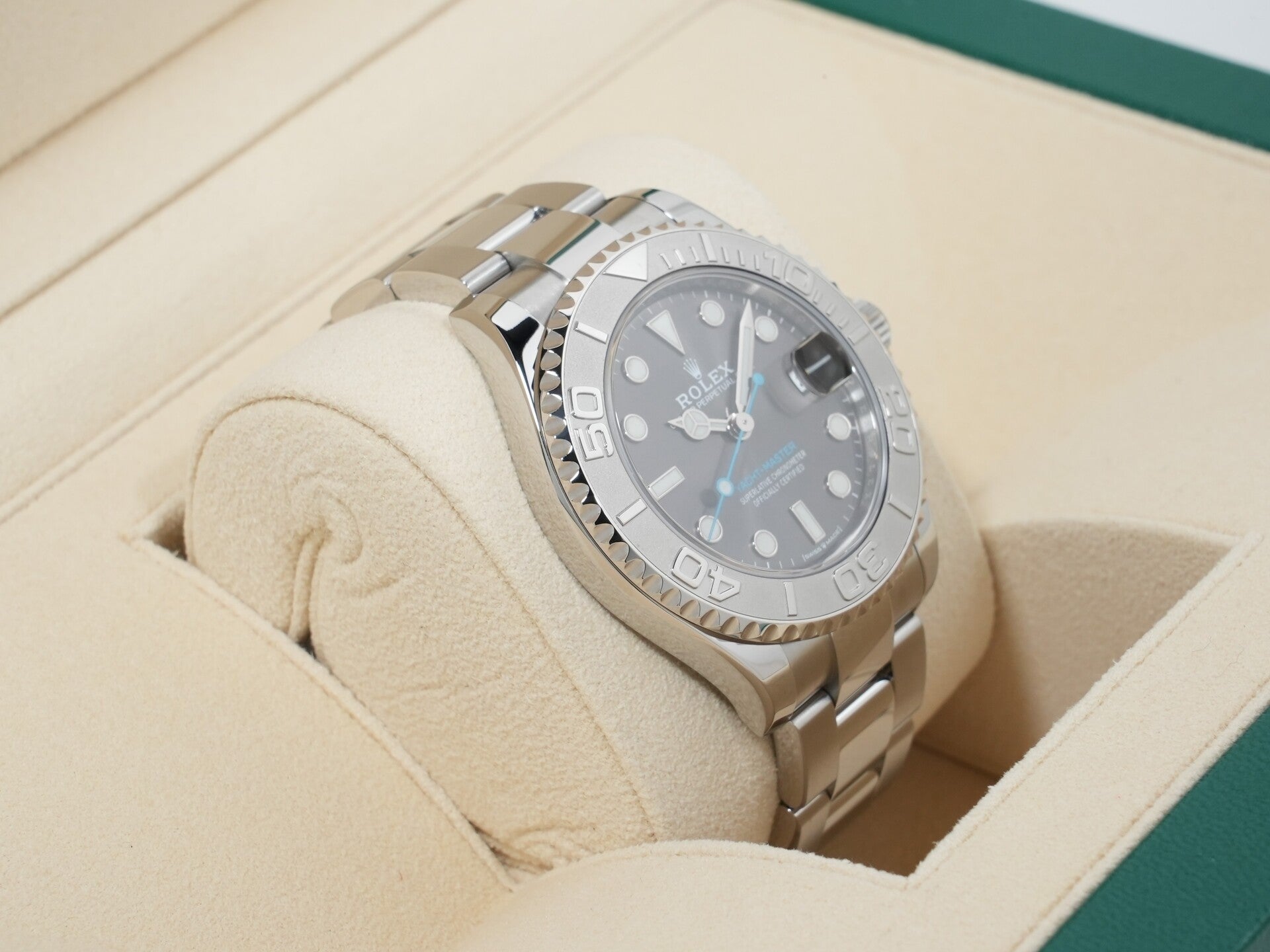 Rolex Yacht-Master 37 Ref. 268622 Stainless Steel/Platinum Slate Dial Excellent Condition ffywv8p4