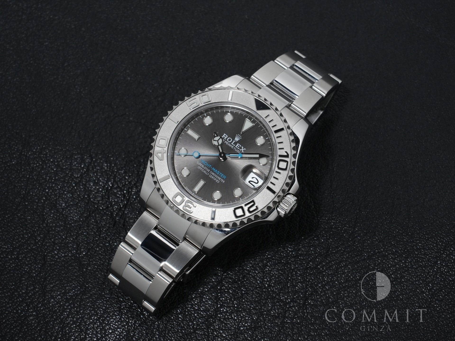 Rolex Yacht-Master 37 Ref. 268622 Stainless Steel/Platinum Slate Dial Excellent Condition ffywv8p4
