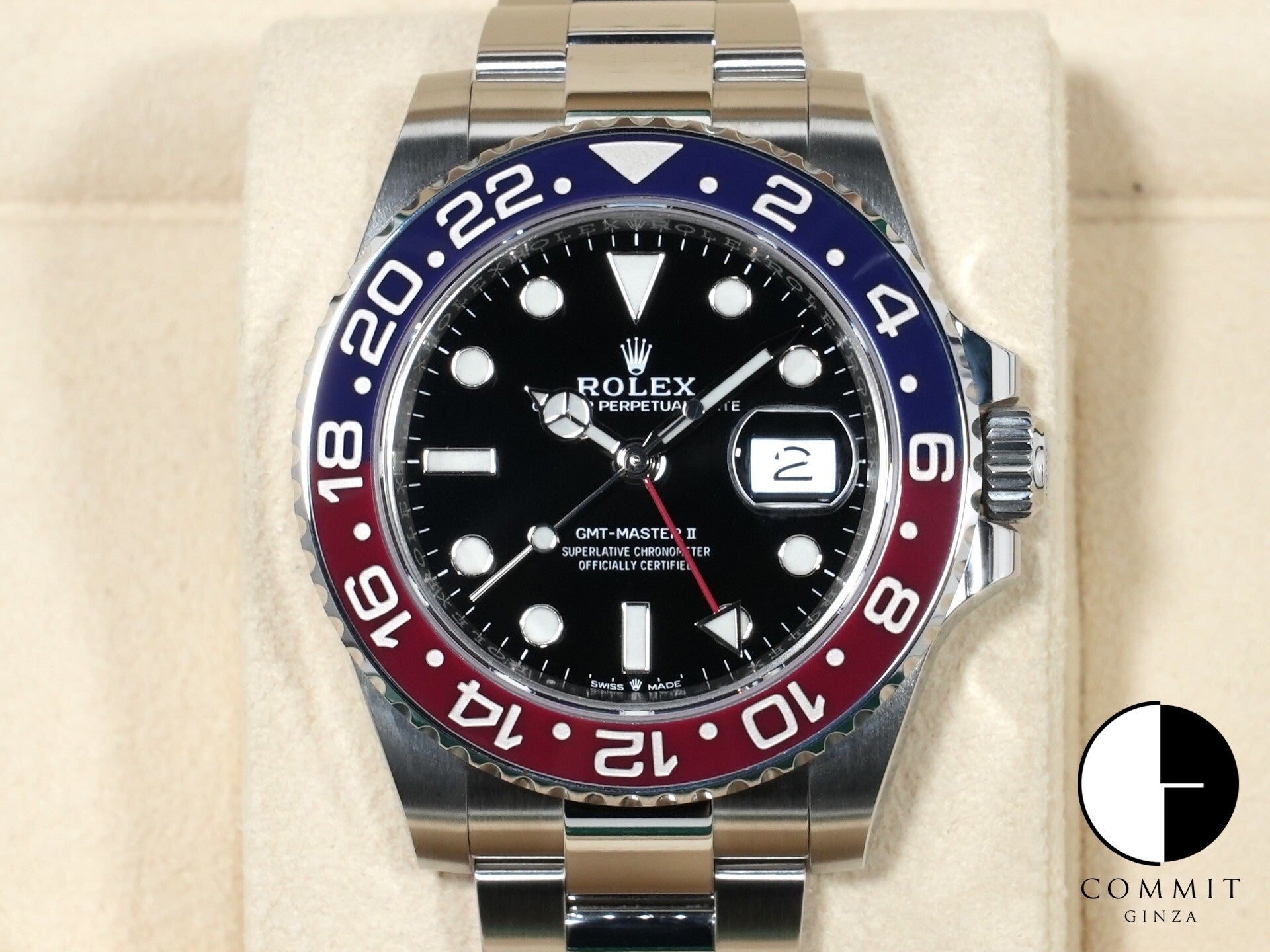 ロレックス GMTマスターII Ref.126710BLRO ステンレススチール ブラック文字盤 オイスターブレスレット 美品 mnefq32f