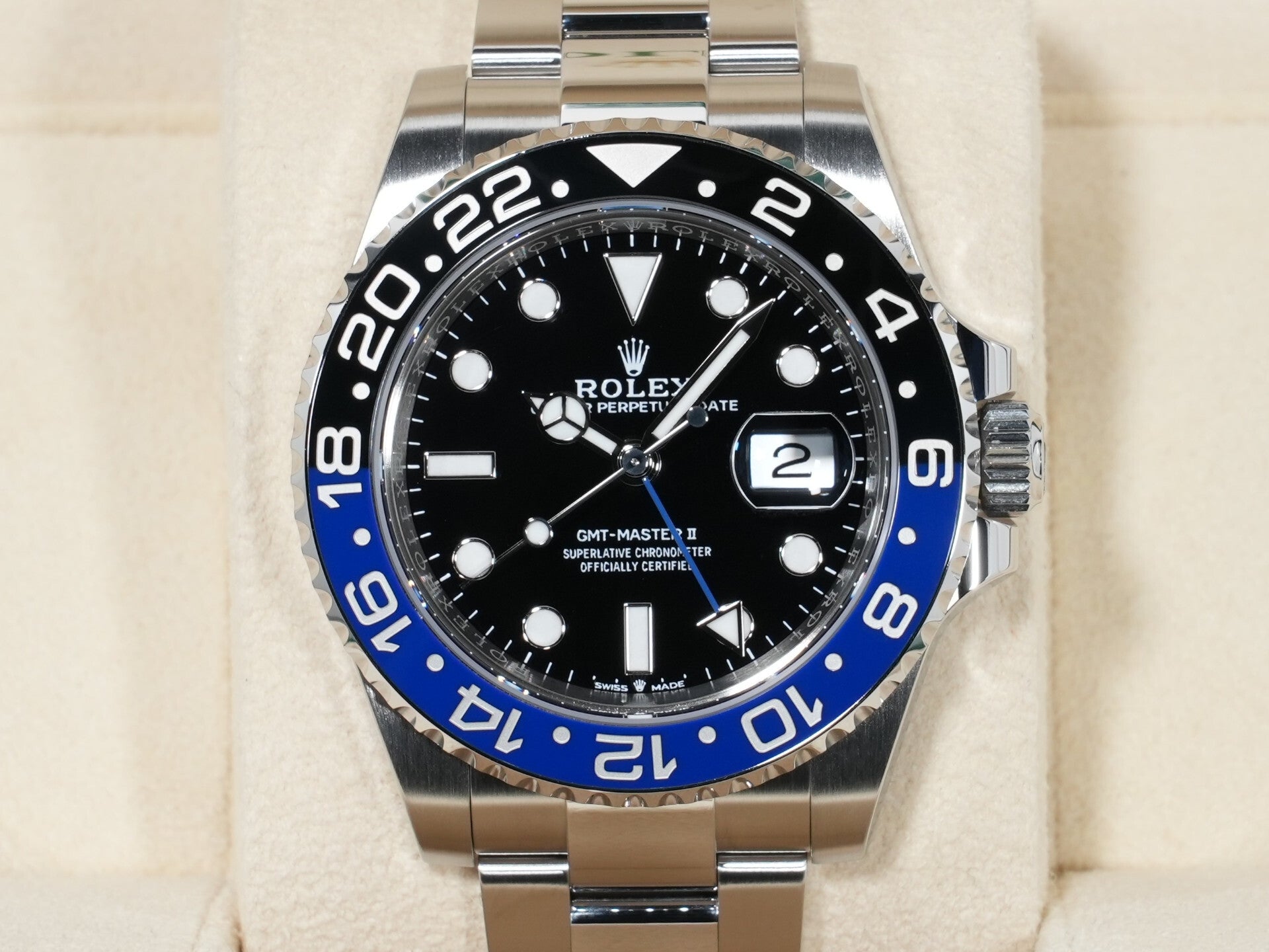 ロレックス GMTマスターII Ref.126710BLNR ステンレススチール ブラック文字盤 オイスターブレスレット 美品 vckb3reh