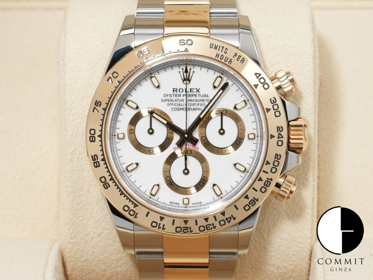 ロレックス デイトナ Ref.116503 ステンレススチール/イエローゴールド ホワイト文字盤 美品 3xdyuyvj