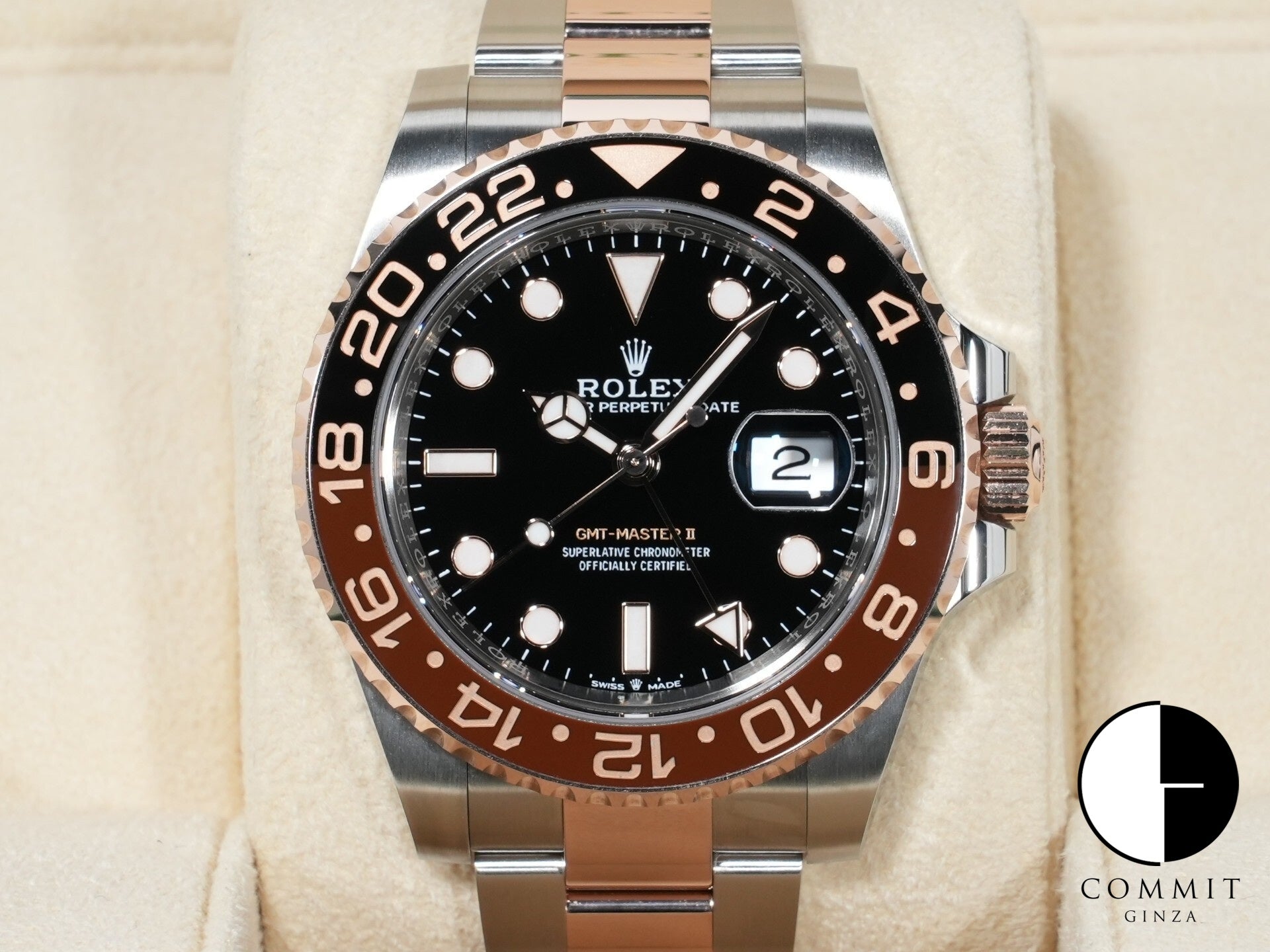 ロレックス GMTマスターII Ref.126711CHNR ステンレススチール/エバーローズゴールド ブラック文字盤 オイスターブレスレット 美中古 i33gkcka