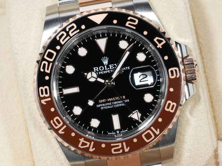 ロレックス GMTマスターII Ref.126711CHNR ステンレススチール/エバーローズゴールド ブラック文字盤 オイスターブレスレット 美中古 i33gkcka