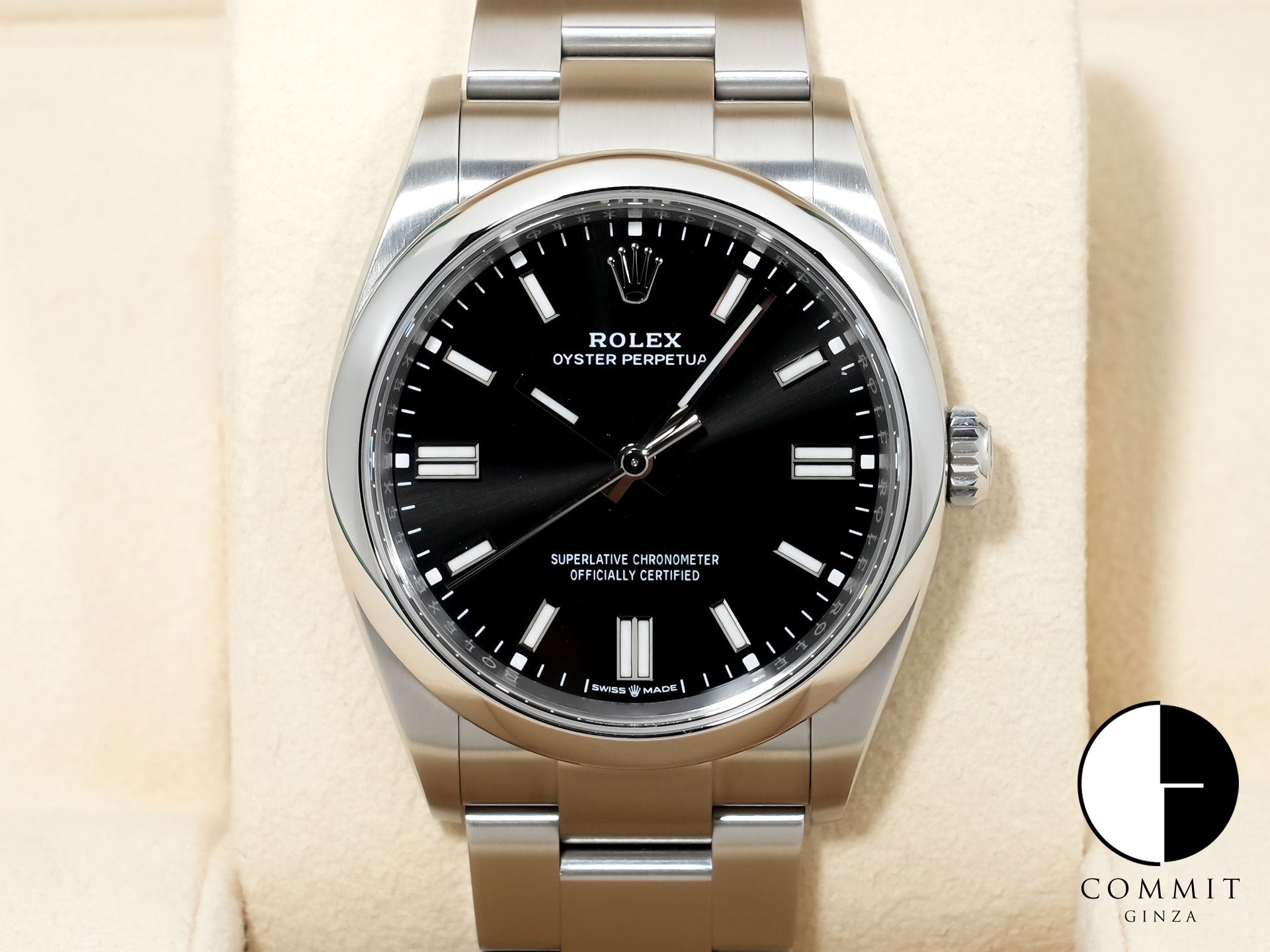 ロレックス オイスターパーペチュアル36 Ref.126000 ステンレススチール ブラック文字盤 美中古 kby8r64r