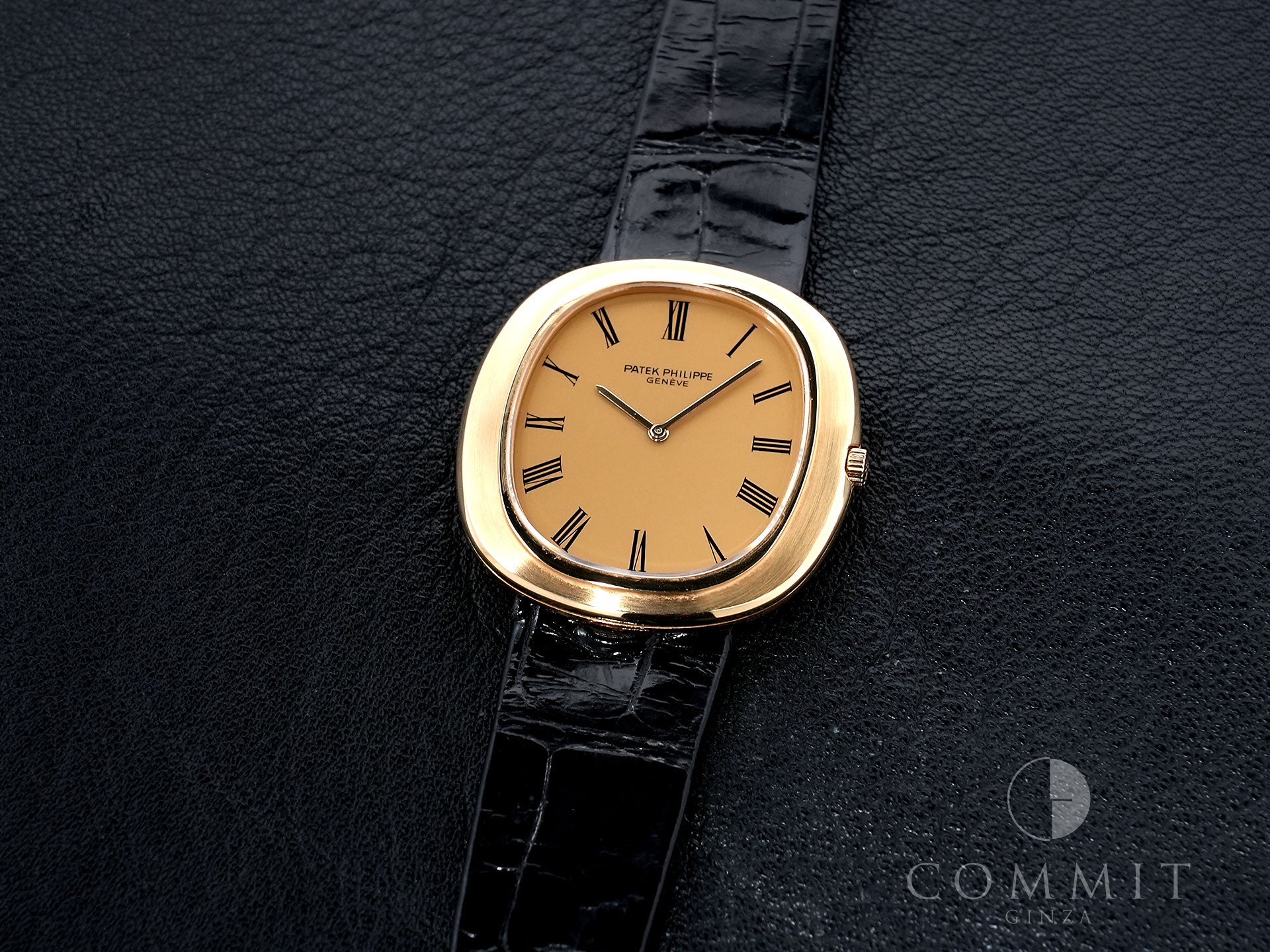 パテックフィリップ ゴールデンエリプス Ref.3589J イエローゴールド シャンパンゴールド文字盤 中古 jif9k4kf