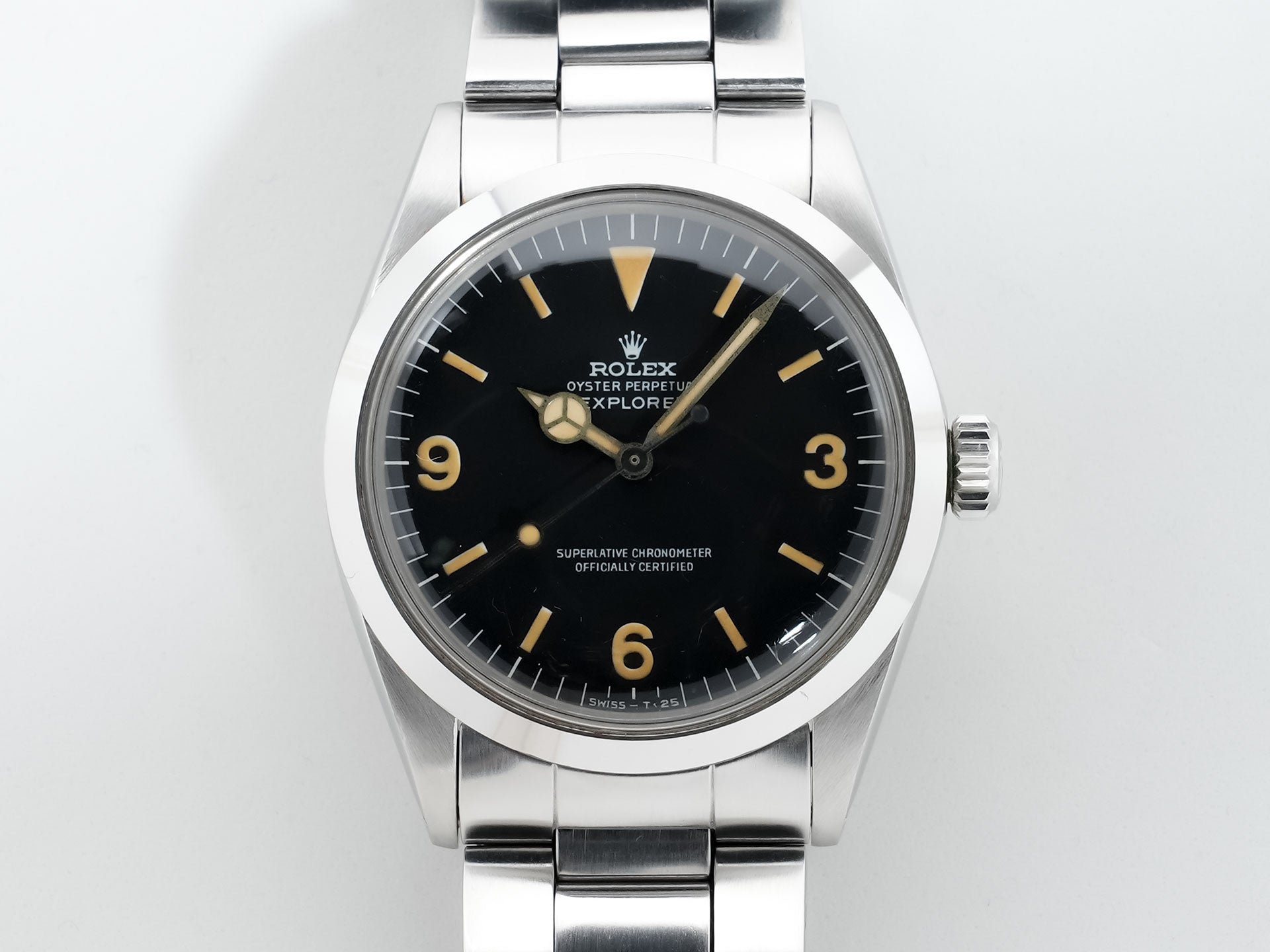 ロレックス エクスプローラーI Ref.1016 ステンレススチール ブラック文字盤 中古 8h4merhz