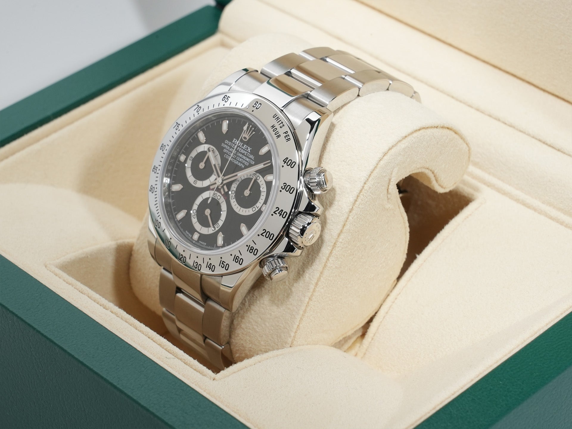 Rolex Daytona Ref. 116520 Stainless Steel Black Dial Excellent Condition 7wtz23ik