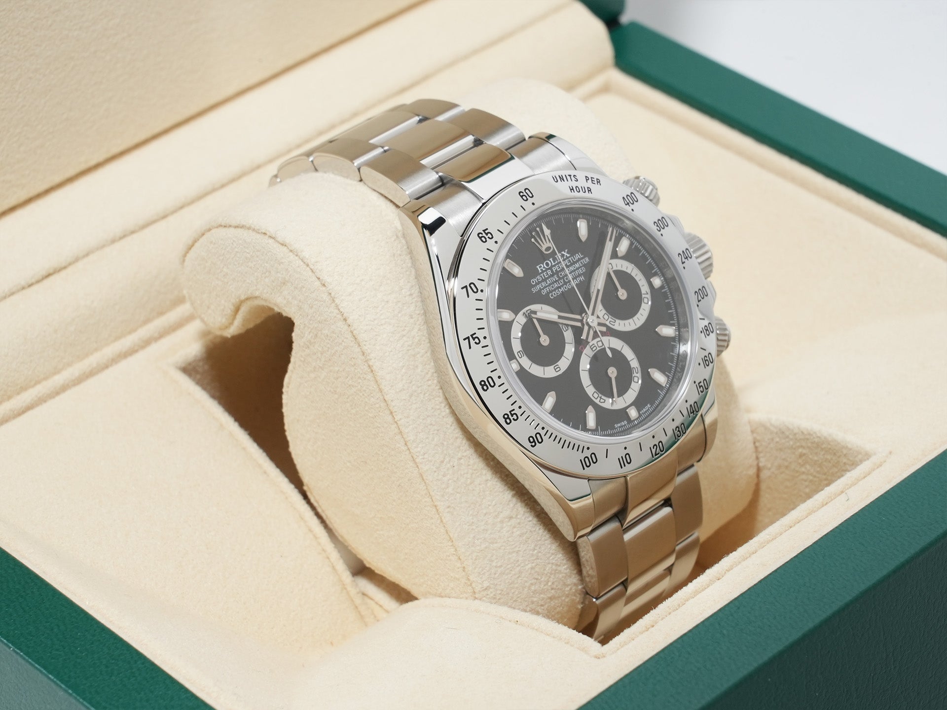 Rolex Daytona Ref. 116520 Stainless Steel Black Dial Excellent Condition 7wtz23ik