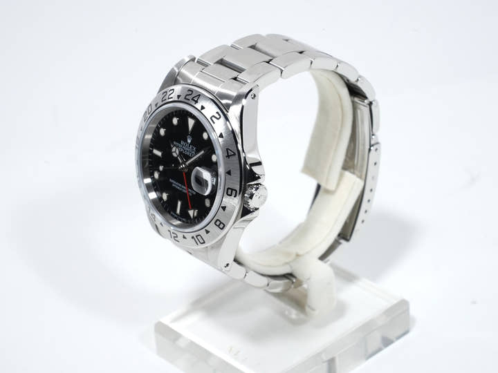 ロレックス エクスプローラーII Ref.16570 ステンレススチール ブラック文字盤 オイスターブレスレット 美中古 fucf549r