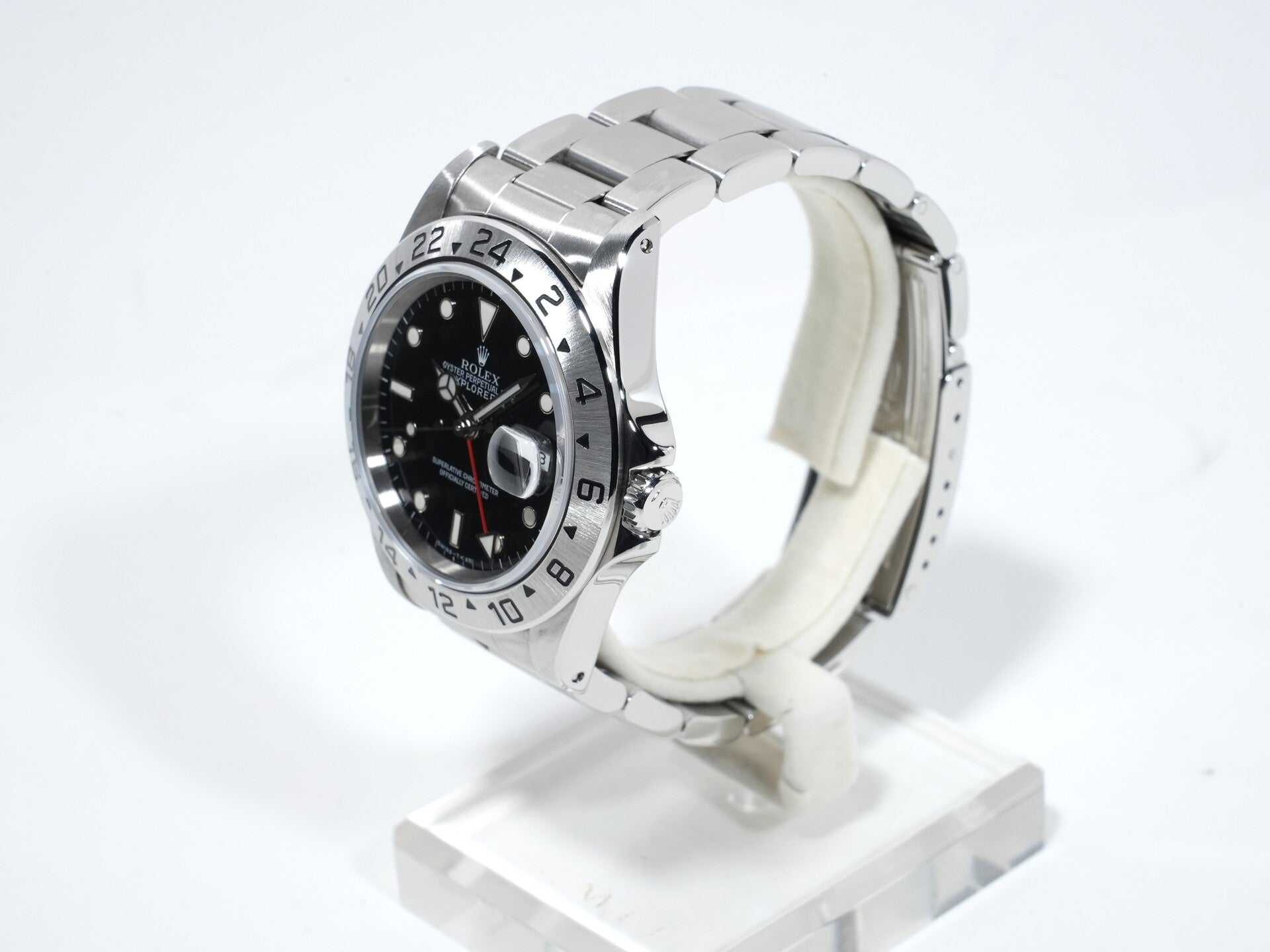 ロレックス エクスプローラーII Ref.16570 ステンレススチール ブラック文字盤 オイスターブレスレット 美中古 fucf549r