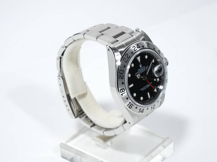 ロレックス エクスプローラーII Ref.16570 ステンレススチール ブラック文字盤 オイスターブレスレット 美中古 fucf549r