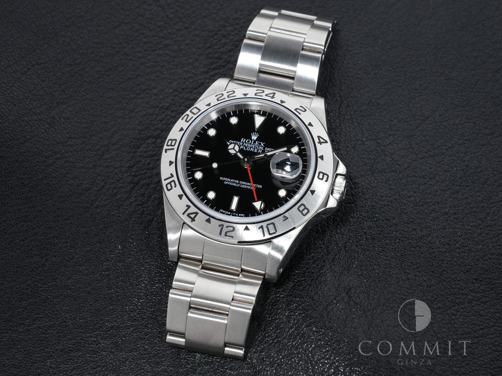 ロレックス エクスプローラーII Ref.16570 ステンレススチール ブラック文字盤 オイスターブレスレット 美中古 fucf549r