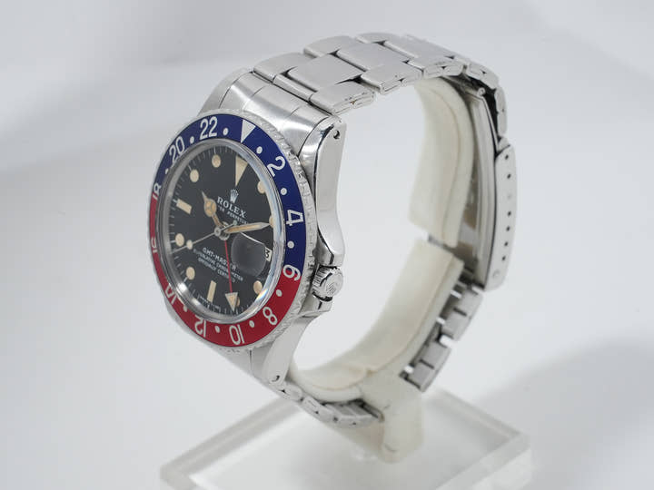 ロレックス GMTマスター Ref.1675 ステンレススチール ブラック文字盤 オイスターブレスレット 中古 kwnjg8zj