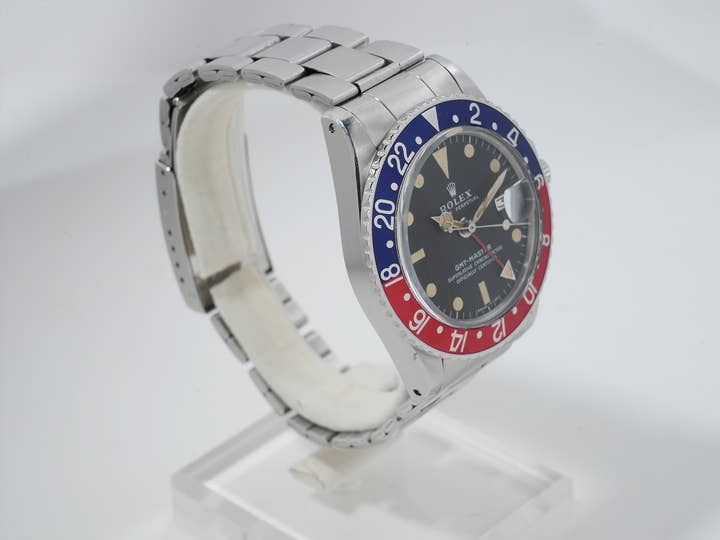 ロレックス GMTマスター Ref.1675 ステンレススチール ブラック文字盤 オイスターブレスレット 中古 kwnjg8zj