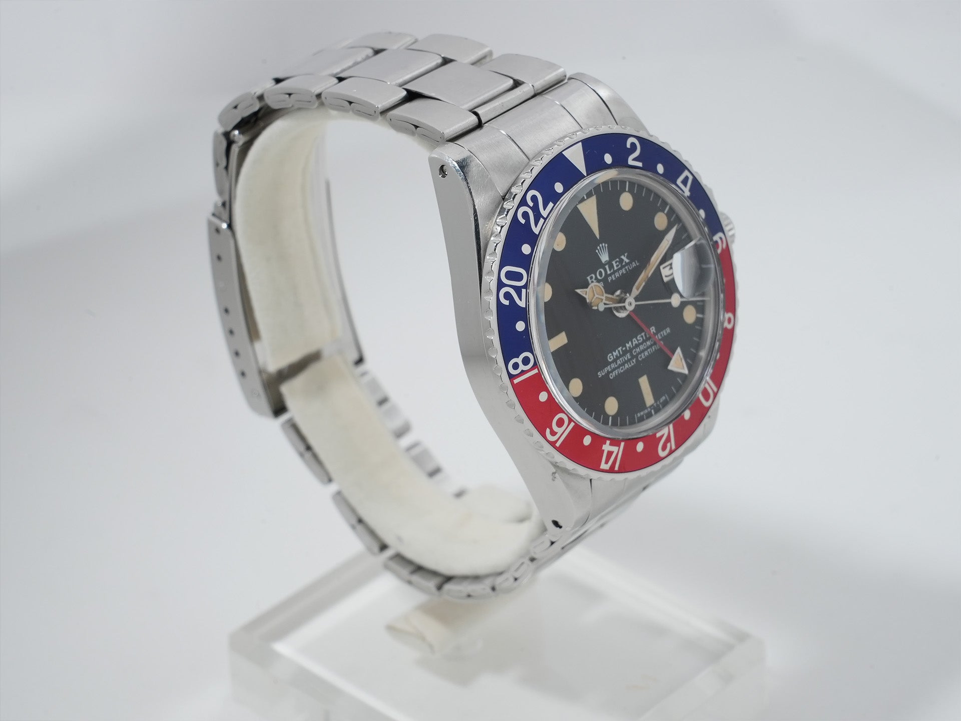 ロレックス GMTマスター Ref.1675 ステンレススチール ブラック文字盤 オイスターブレスレット 中古 kwnjg8zj