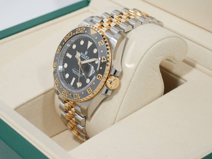 ロレックス GMTマスターII Ref.126713GRNR ステンレススチール/イエローゴールド ブラック文字盤 ジュビリーブレスレット 未使用 xgy5o789