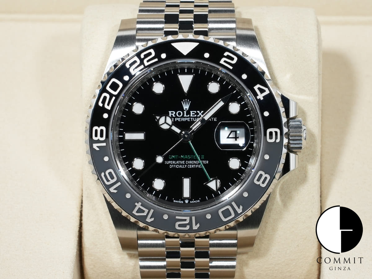 ロレックス GMTマスターII Ref.126710GRNR ステンレススチール ブラック文字盤 ジュビリーブレスレット 未使用 rtbna7ih