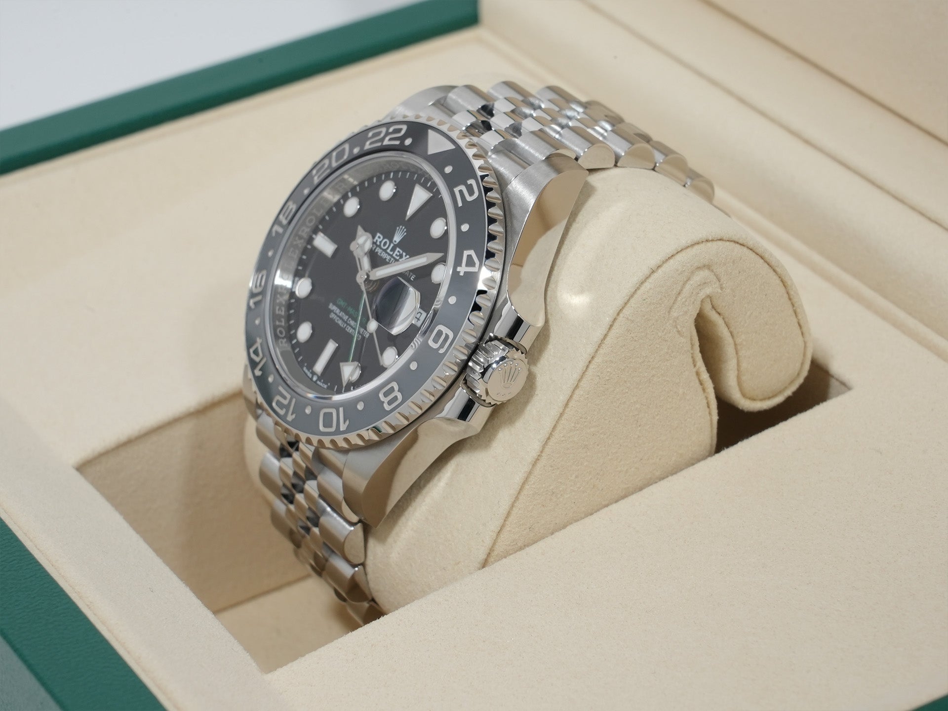 ロレックス GMTマスターII Ref.126710GRNR ステンレススチール ブラック文字盤 ジュビリーブレスレット 未使用 rtbna7ih