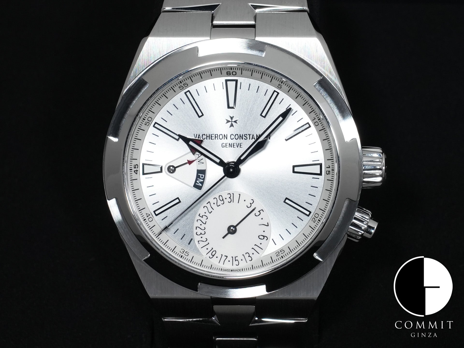 ヴァシュロンコンスタンタン オーヴァーシーズ デュアルタイム Ref.7900V/110A-B333 ステンレススチール シルバー文字盤 極美品 mamsi2bt