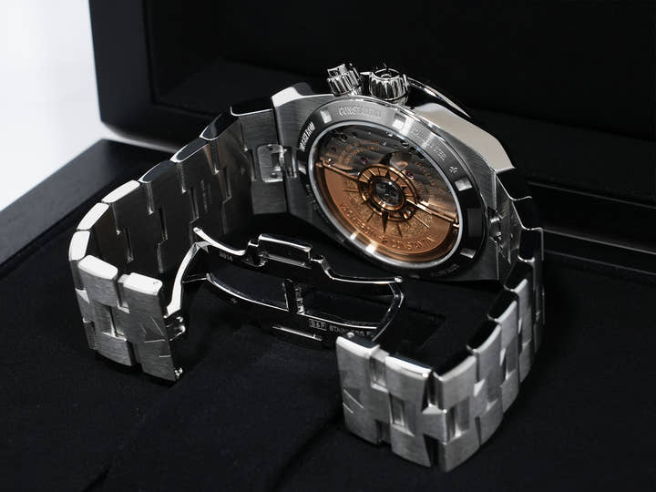 ヴァシュロンコンスタンタン オーヴァーシーズ デュアルタイム Ref.7900V/110A-B333 ステンレススチール シルバー文字盤 極美品 mamsi2bt