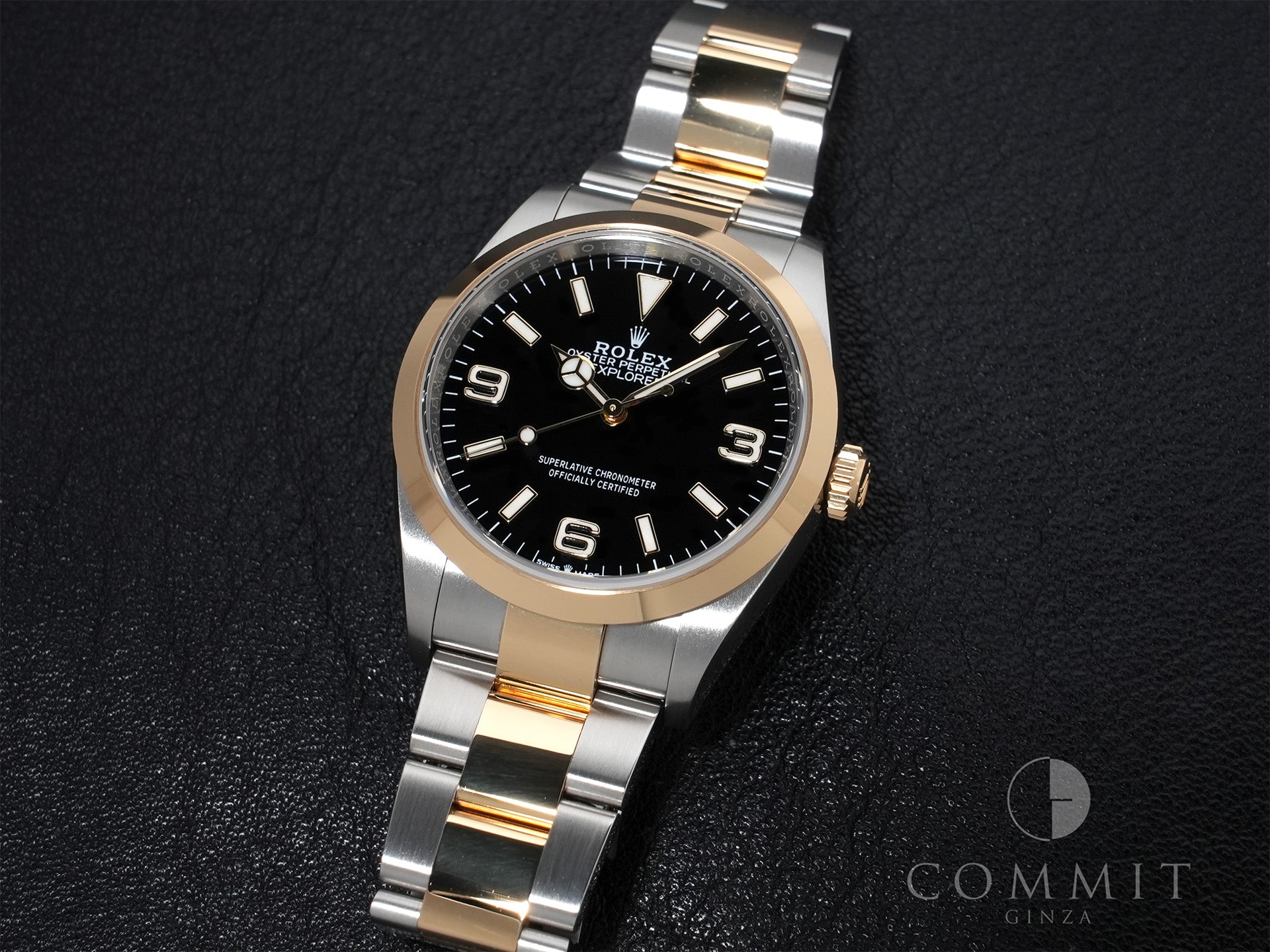 ロレックス エクスプローラー36 Ref.124273 ステンレススチール/イエローゴールド ブラック文字盤 オイスターブレスレット 極美品 jn37i798