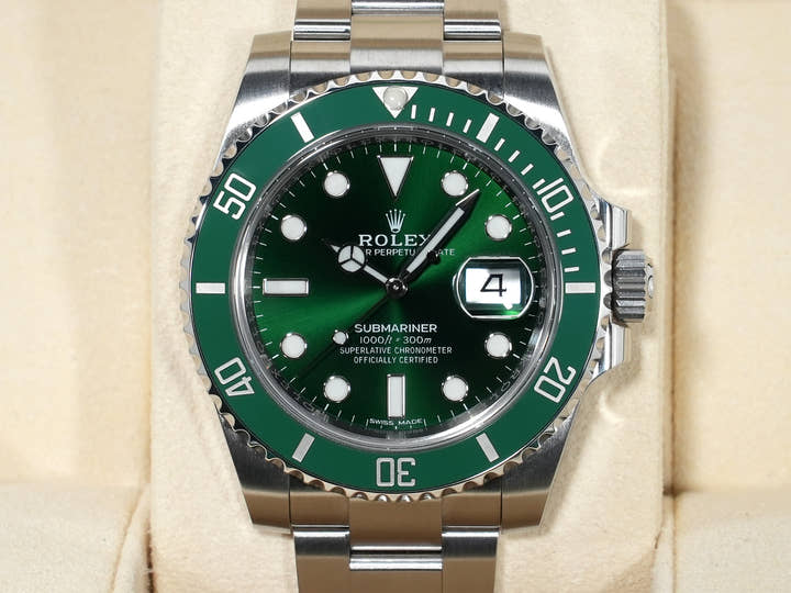 ロレックス サブマリーナー デイト Ref.116610LV ステンレススチール グリーン文字盤 美品 z5f94n2t