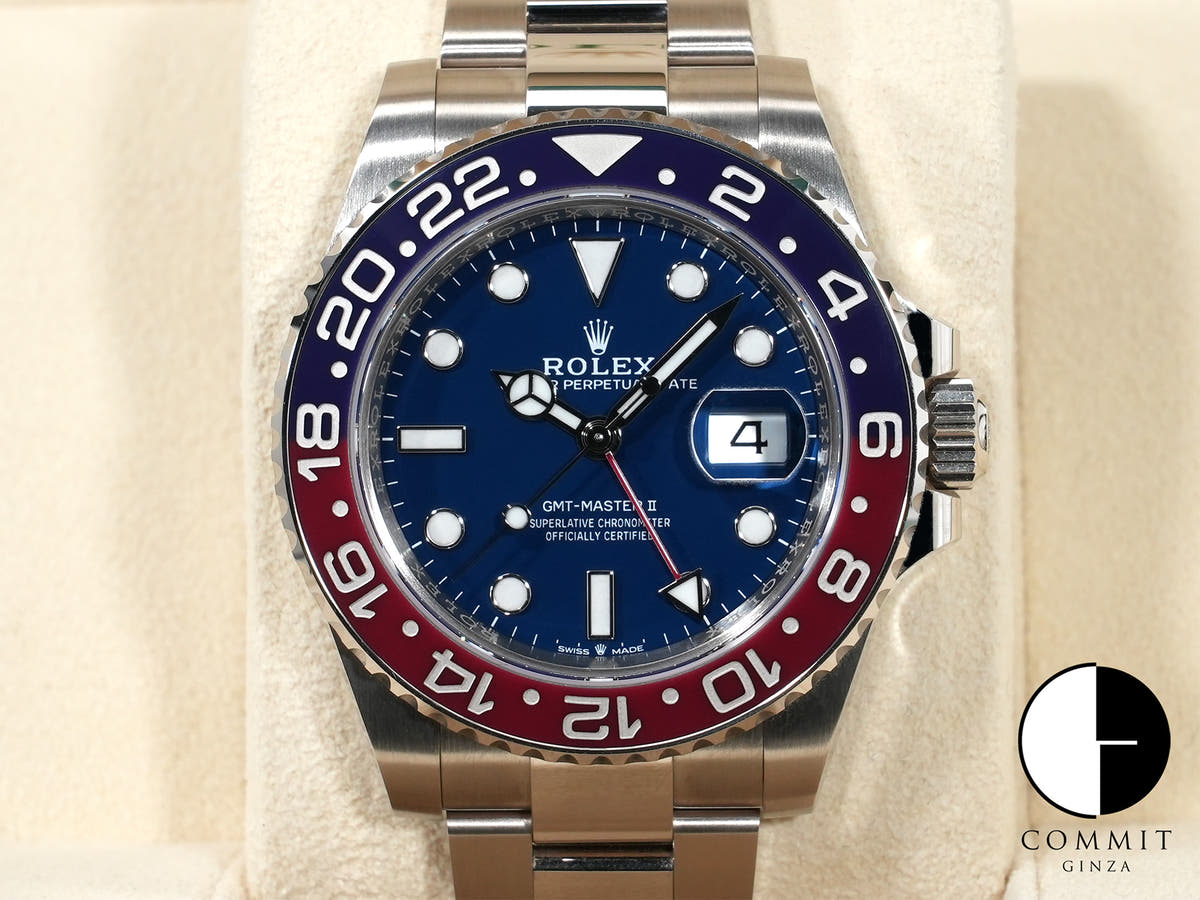 ロレックス GMTマスターII Ref.126719BLRO ホワイトゴールド ミッドナイトブルー文字盤 オイスターブレスレット 美中古 ic7z5gyy