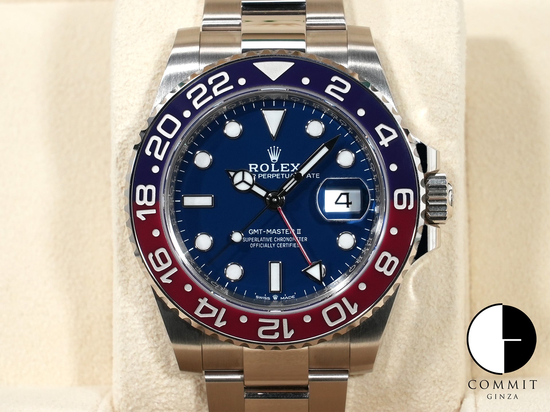 ロレックス GMTマスターII Ref.126719BLRO ホワイトゴールド ミッドナイトブルー文字盤 オイスターブレスレット 美中古 ic7z5gyy