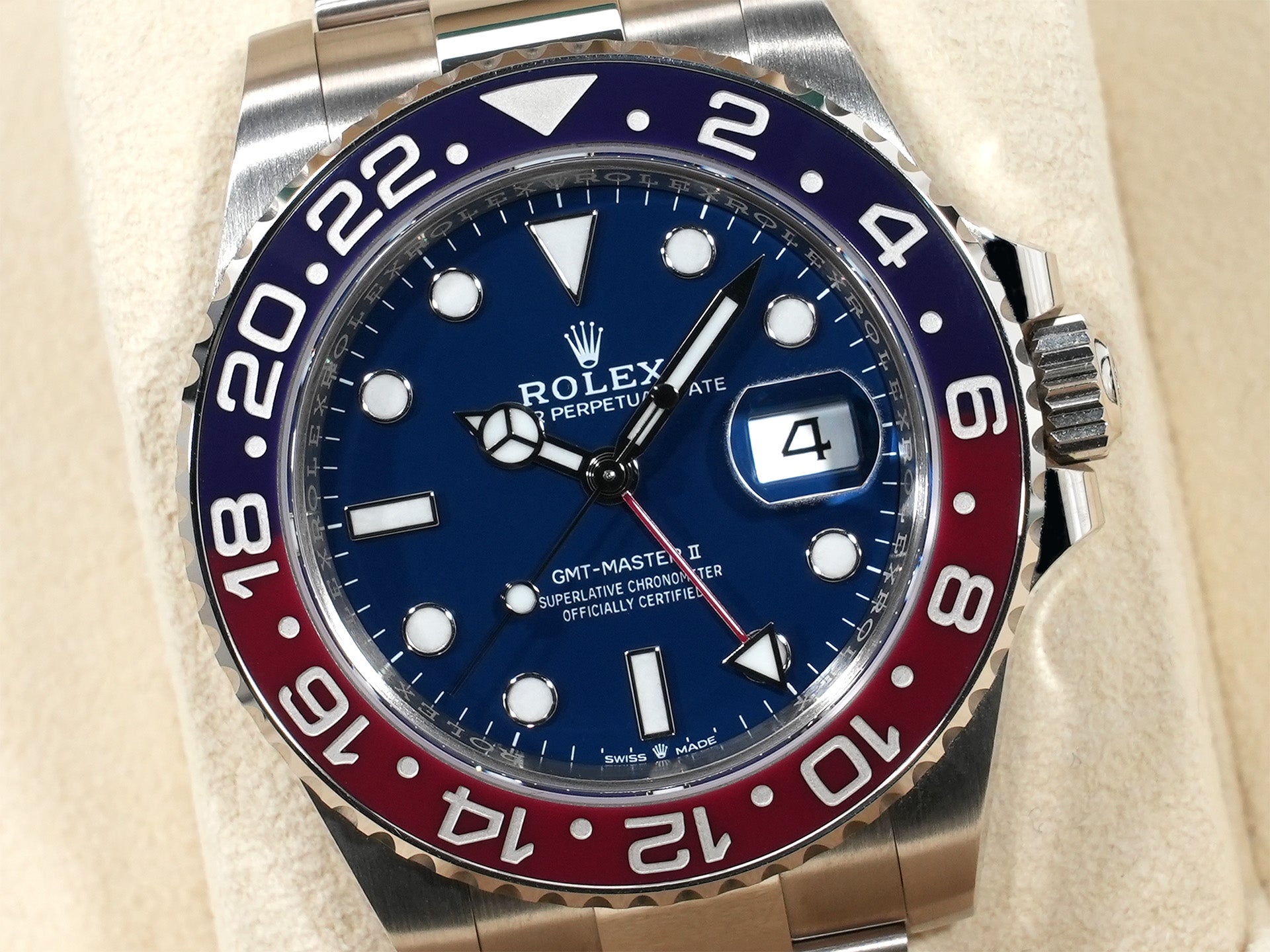 ロレックス GMTマスターII Ref.126719BLRO ホワイトゴールド ミッドナイトブルー文字盤 オイスターブレスレット 美中古 ic7z5gyy