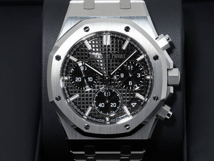 オーデマピゲ ロイヤルオーク クロノグラフ 50周年記念 Ref.26240ST.OO.1320ST.02 ステンレススチール ブラック文字盤 美中古 fj6963ca