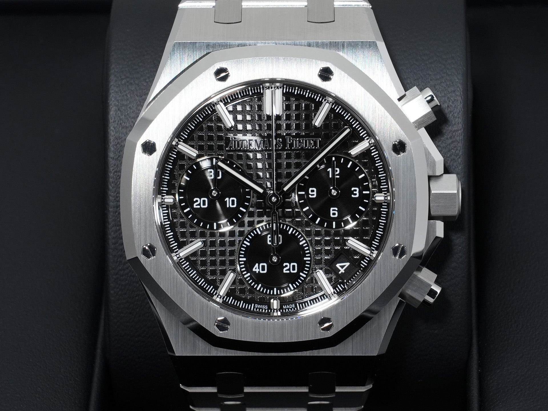 オーデマピゲ ロイヤルオーク クロノグラフ 50周年記念 Ref.26240ST.OO.1320ST.02 ステンレススチール ブラック文字盤 美中古 fj6963ca