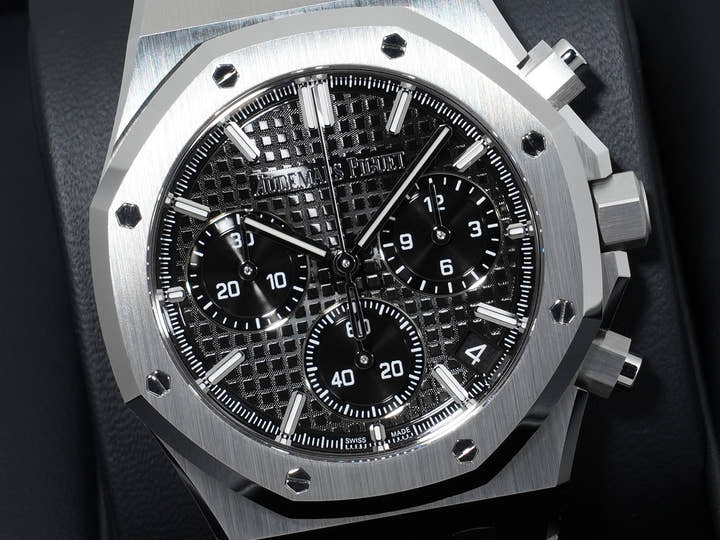 オーデマピゲ ロイヤルオーク クロノグラフ 50周年記念 Ref.26240ST.OO.1320ST.02 ステンレススチール ブラック文字盤 美中古 fj6963ca