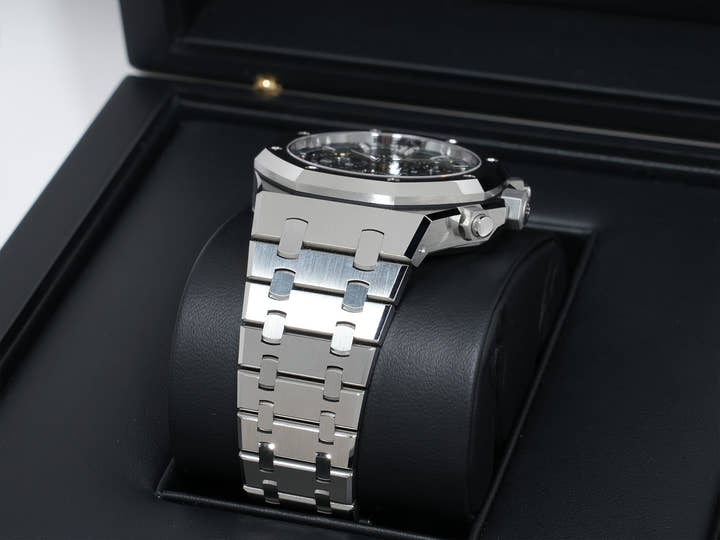 オーデマピゲ ロイヤルオーク クロノグラフ 50周年記念 Ref.26240ST.OO.1320ST.02 ステンレススチール ブラック文字盤 美中古 fj6963ca