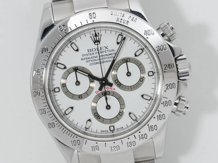 Pre-owned Rolex Daytona Ref. 116520 Stainless Steel White Dial kjxovadx