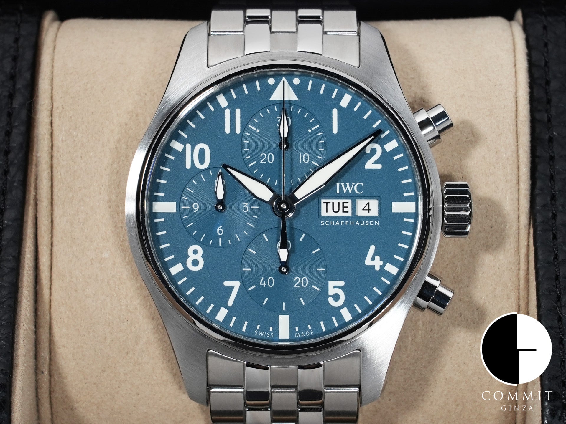 IWC パイロットウォッチ クロノグラフ 41 Ref.IW388117 ステンレススチール ライトブルー文字盤 極美品 e29rrw54