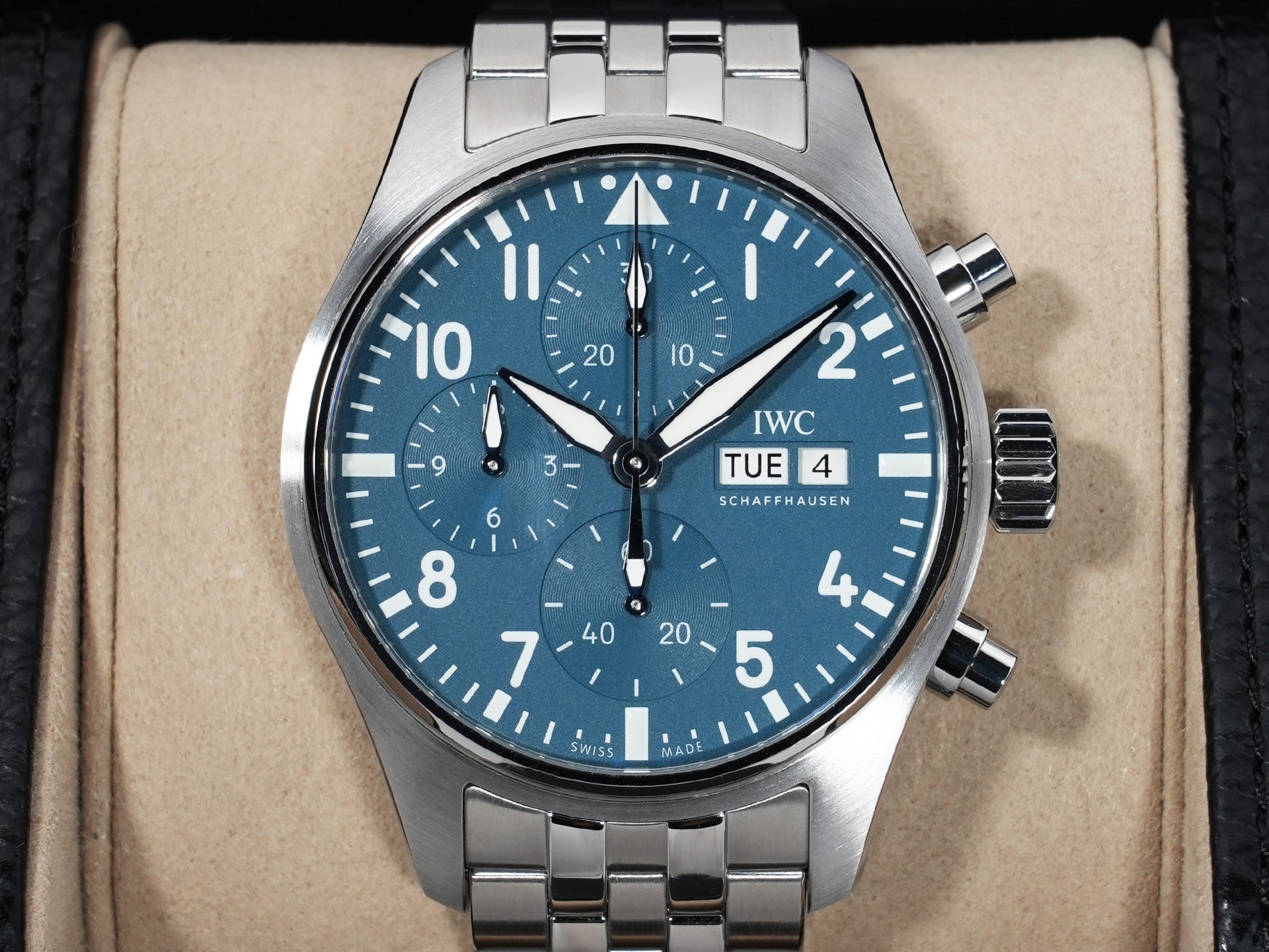 IWC パイロットウォッチ クロノグラフ 41 Ref.IW388117 ステンレススチール ライトブルー文字盤 極美品 e29rrw54
