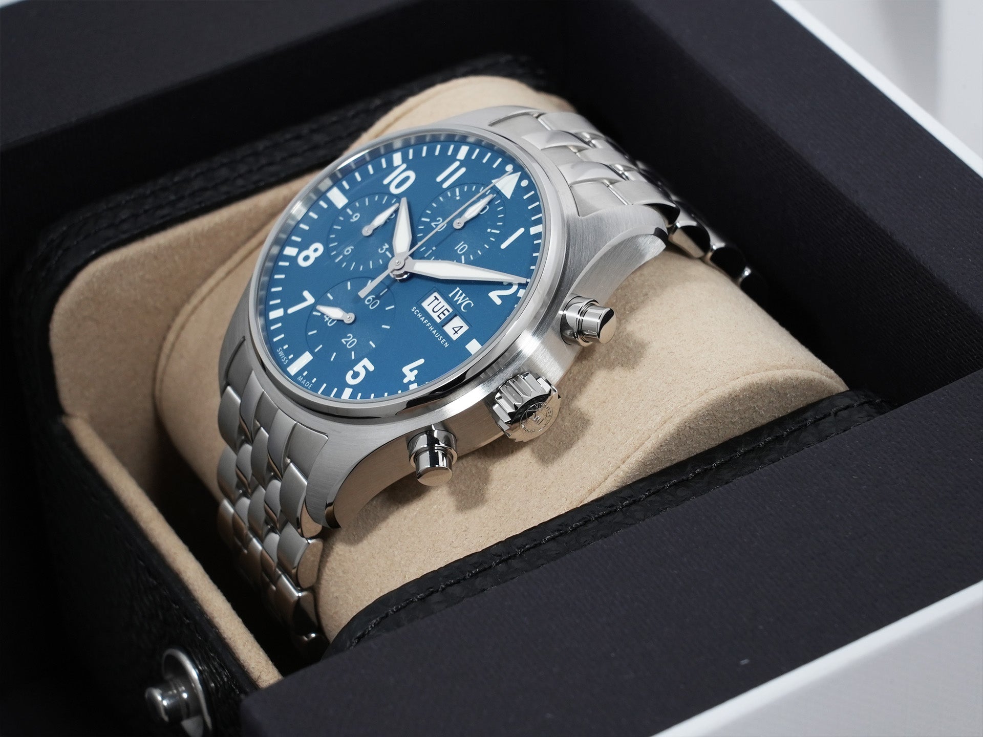 IWC パイロットウォッチ クロノグラフ 41 Ref.IW388117 ステンレススチール ライトブルー文字盤 極美品 e29rrw54