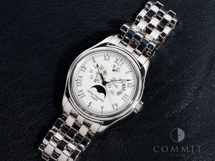 パテックフィリップ アニュアルカレンダー ムーンフェイズ Ref.5036/1G-017 ホワイトゴールド シルバー文字盤 中古 rk7xrgp6