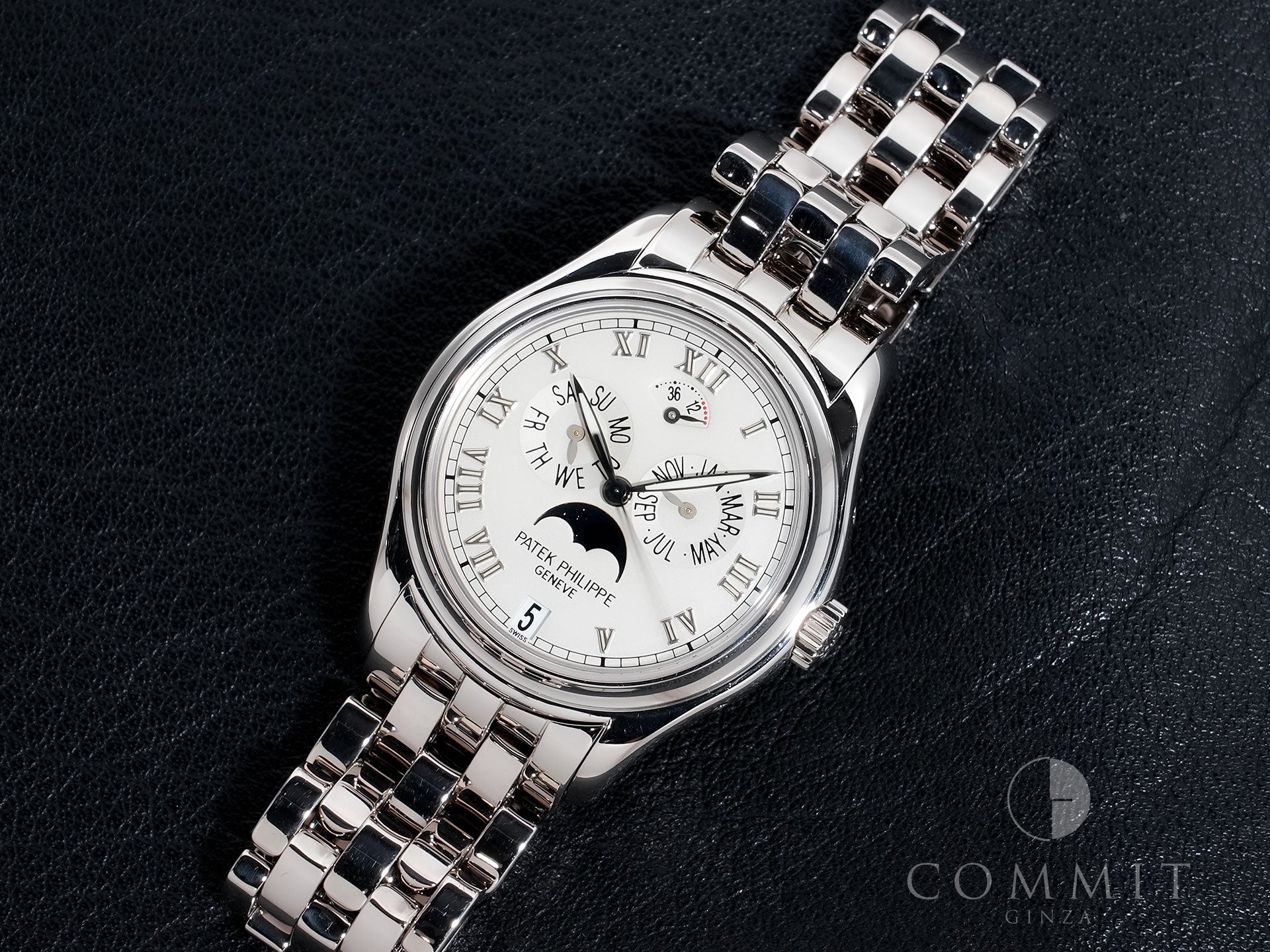 パテックフィリップ アニュアルカレンダー ムーンフェイズ Ref.5036/1G-017 ホワイトゴールド シルバー文字盤 中古 rk7xrgp6