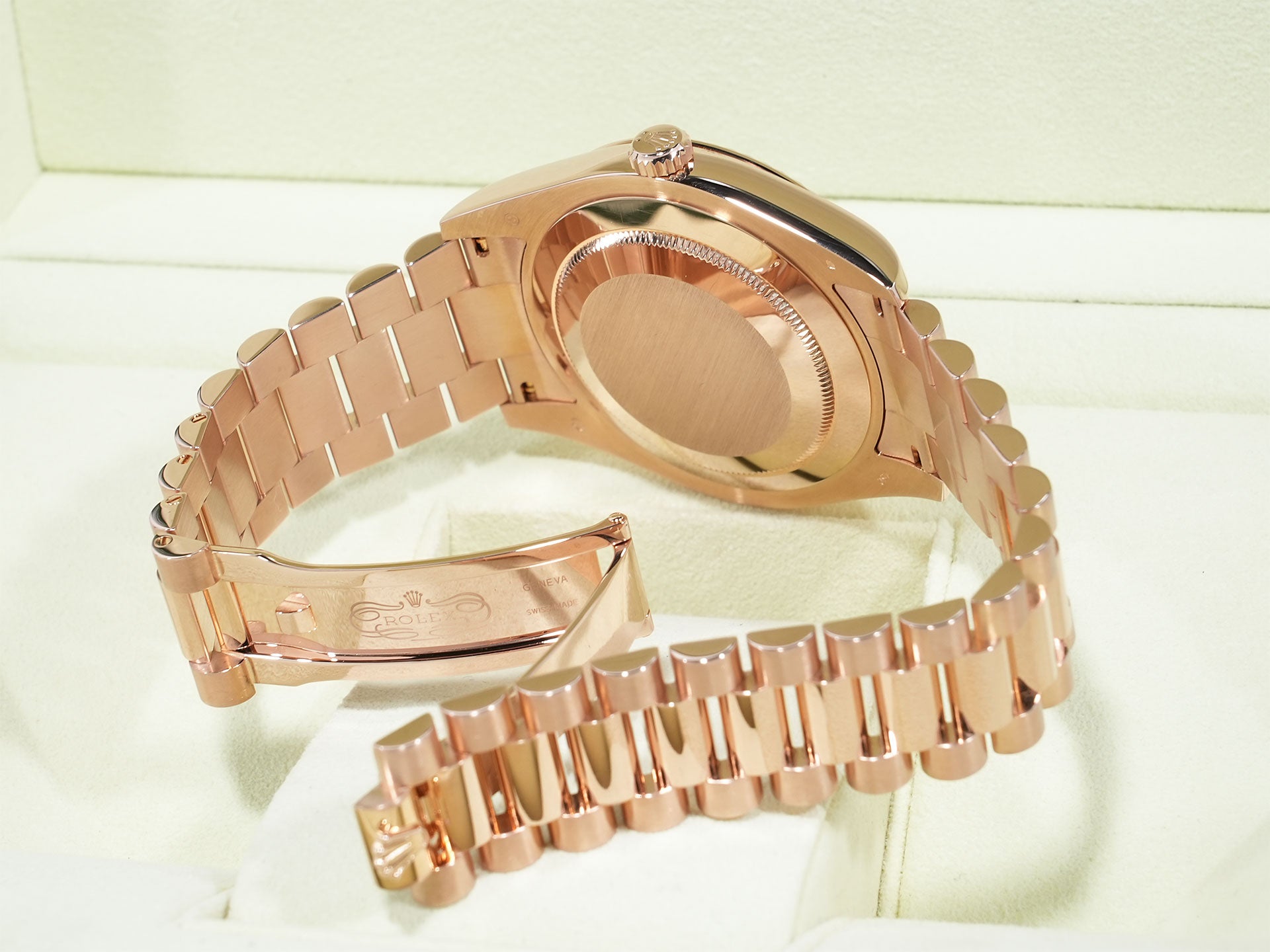 ロレックス デイデイトII Ref.218235 エバーローズゴールド チョコレート文字盤 美中古 osstmfaj