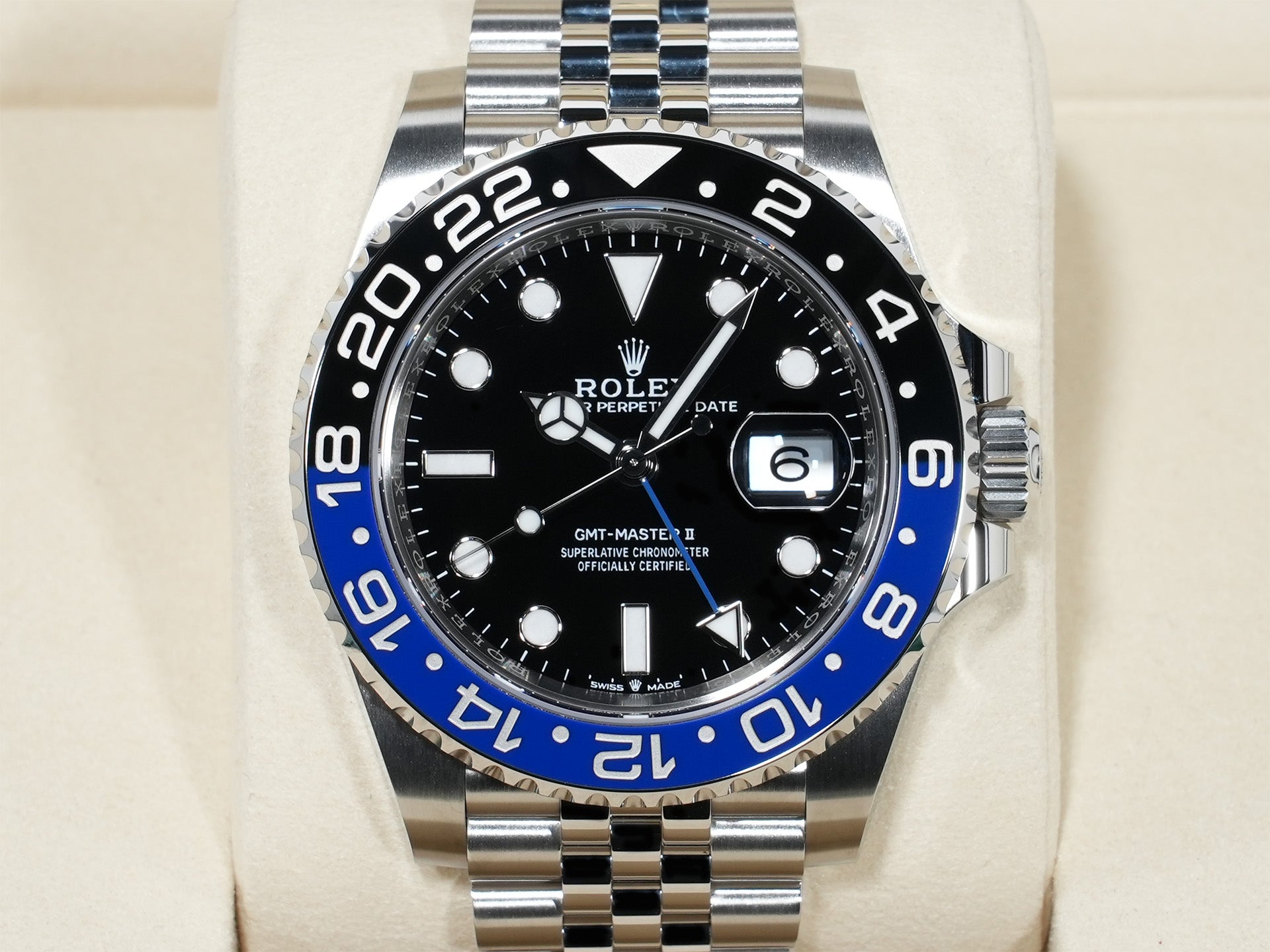 ロレックス GMTマスターII Ref.126710BLNR ステンレススチール ブラック文字盤 ジュビリーブレスレット 未使用 br4dz9mb