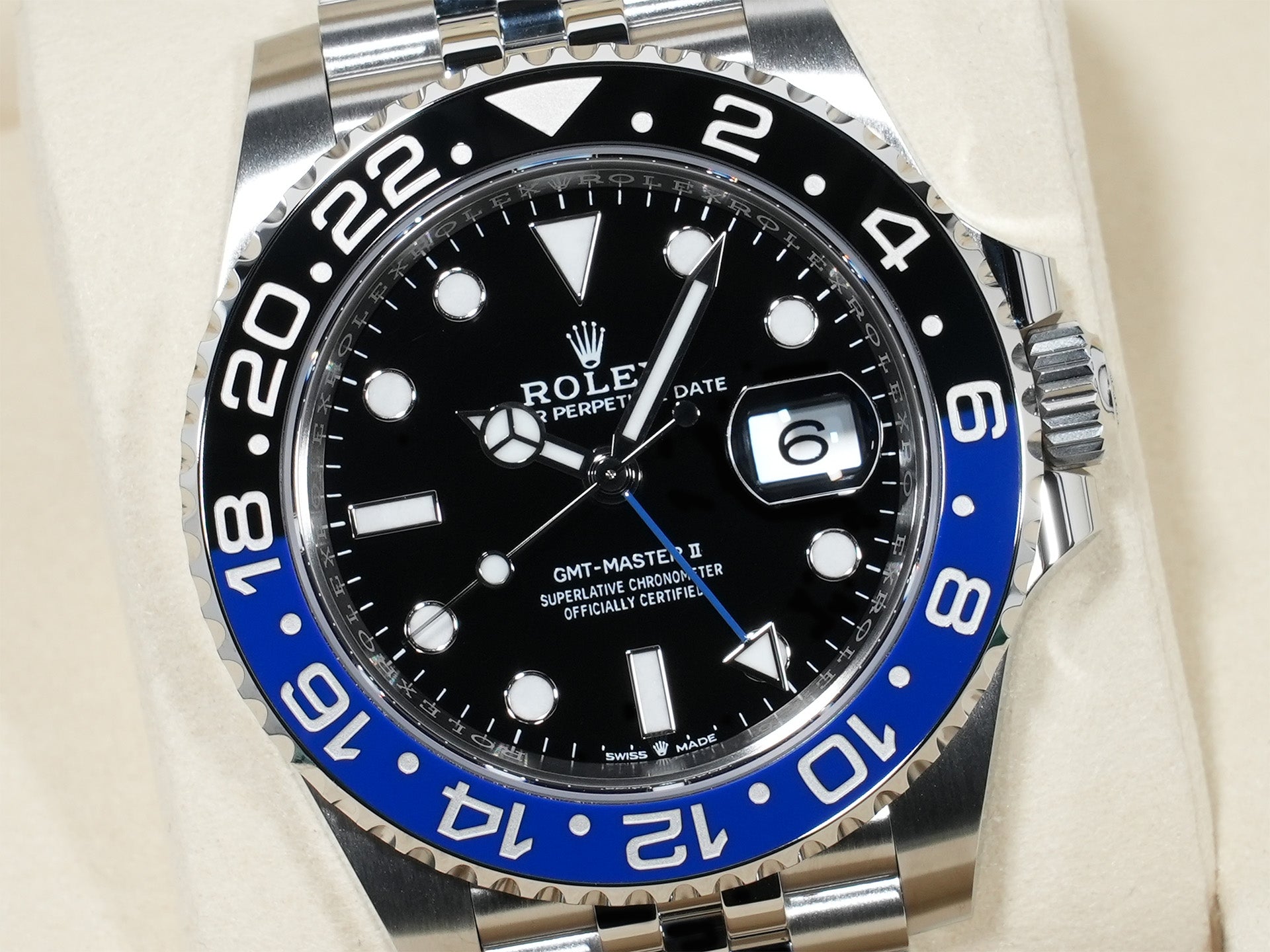ロレックス GMTマスターII Ref.126710BLNR ステンレススチール ブラック文字盤 ジュビリーブレスレット 未使用 br4dz9mb