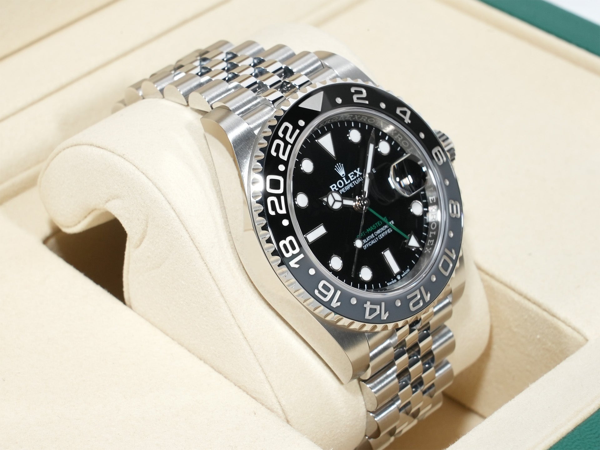 ロレックス GMTマスターII Ref.126710GRNR ステンレススチール ブラック文字盤 ジュビリーブレスレット 未使用 aiyh4xv5