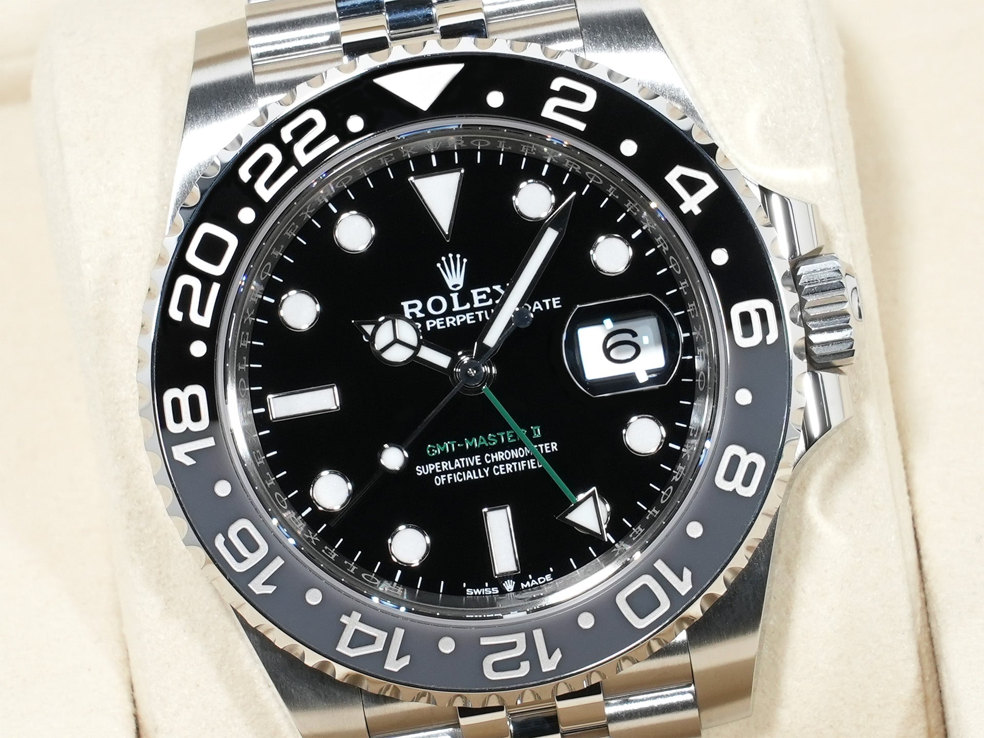 ロレックス GMTマスターII Ref.126710GRNR ステンレススチール ブラック文字盤 ジュビリーブレスレット 未使用 jms5onx7