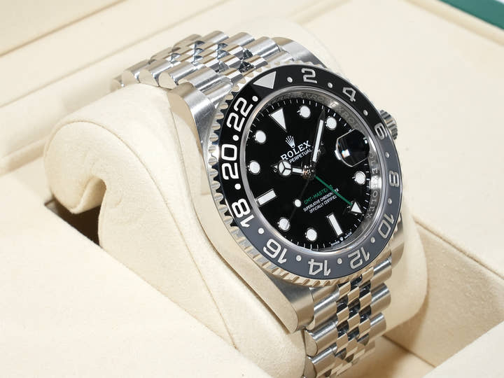 ロレックス GMTマスターII Ref.126710GRNR ステンレススチール ブラック文字盤 ジュビリーブレスレット 未使用 jms5onx7